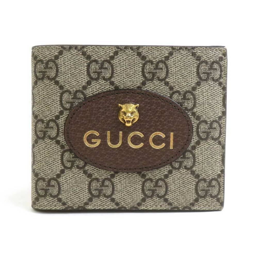 Gucci Billfold Neo GG Supreme Canvas Wallet Brown